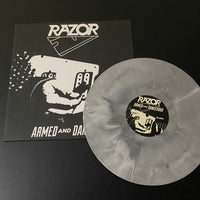 Razor - Armed and Dangerous - VINILO USA white and black galaxy merge