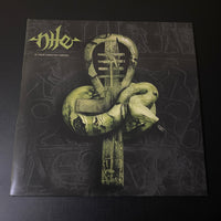 Nile - In Their Darkened Shrines - DOBLE GATEFOLD USA black and neon green galaxy merge